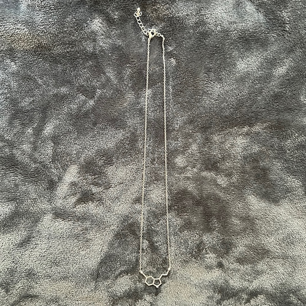 Silver serotonin necklace